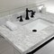 Fauceture KVPB36M8SQ0ST 36" Carrara Marble Vanity Top with Stainless Steel Legs, Marble White/Matte Black KVPB36M8SQ0ST - alternate 6